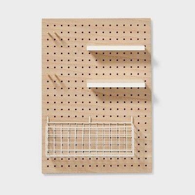 Pegboard Kayu / Dekorasi Dinding Ambalan