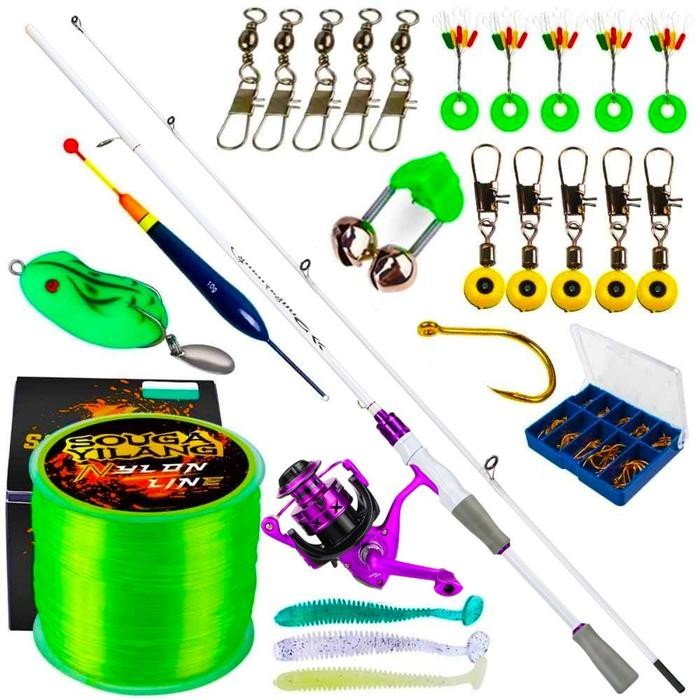 Joran Reel Pancing Set Pancing 1.8M Dan Rasio Gear 5.2:1.Reel Pancing Set Lengkap 1Set Joran Set