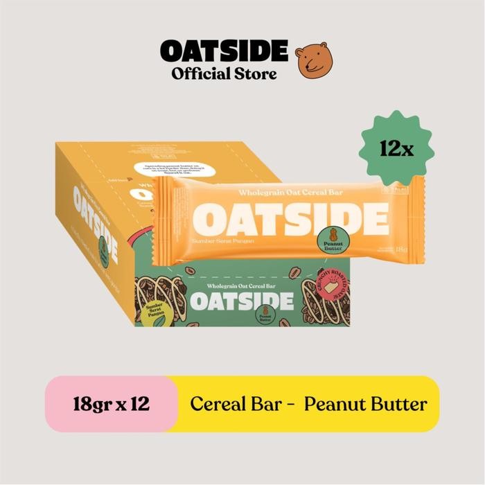 

IOI2 Oatside Oat Cereal Bar Peanut Butter 18Gr (12Pcs)