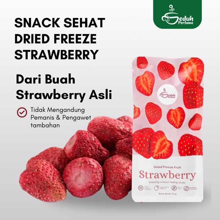 

IOI2 [Termurah] Dried Freeze Strawberry Korea / Strawberry Kering Jumbo Kriuk Utuh Crispy