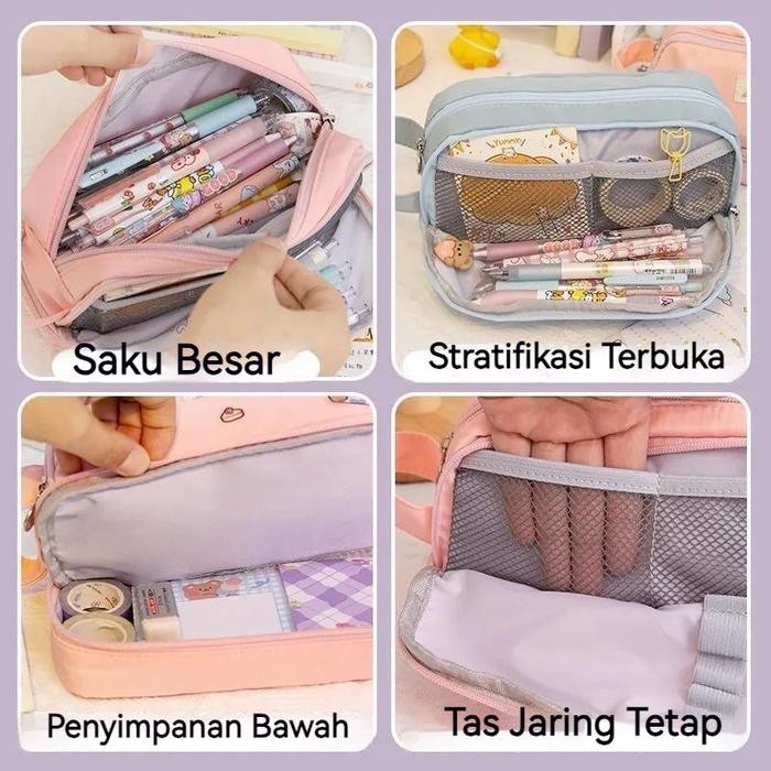 

NEW JUMBO PENCIL CASES LARGE CAPACITY KOTAK TEMPAT PENSIL PENCIL CASE