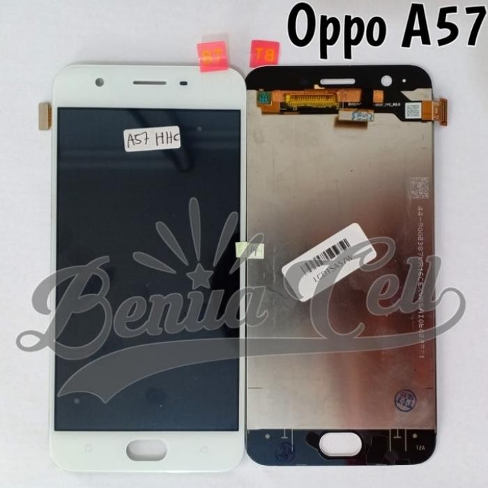 LCD 1SET OPPO A57 ORIGINAL WHITE LCD A57 PUTIH
