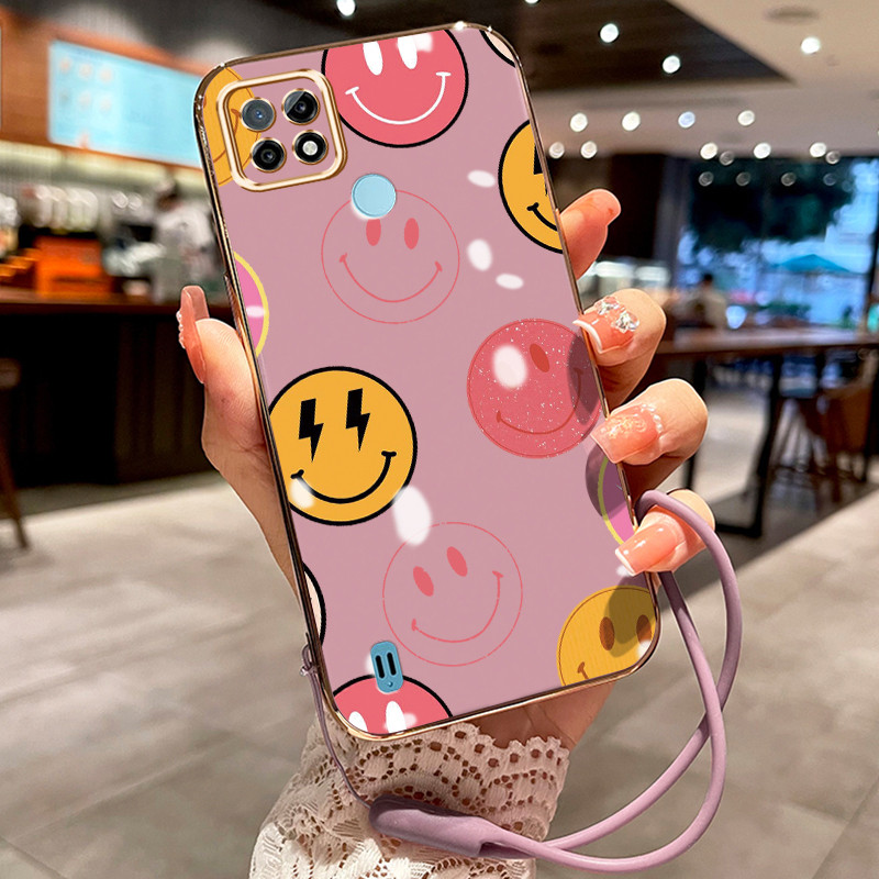 Casing Hp Untuk Realme C21 C21Y C25Y Case Casing Bunga matahari HP Cesing Silikon Softcase disepuh t