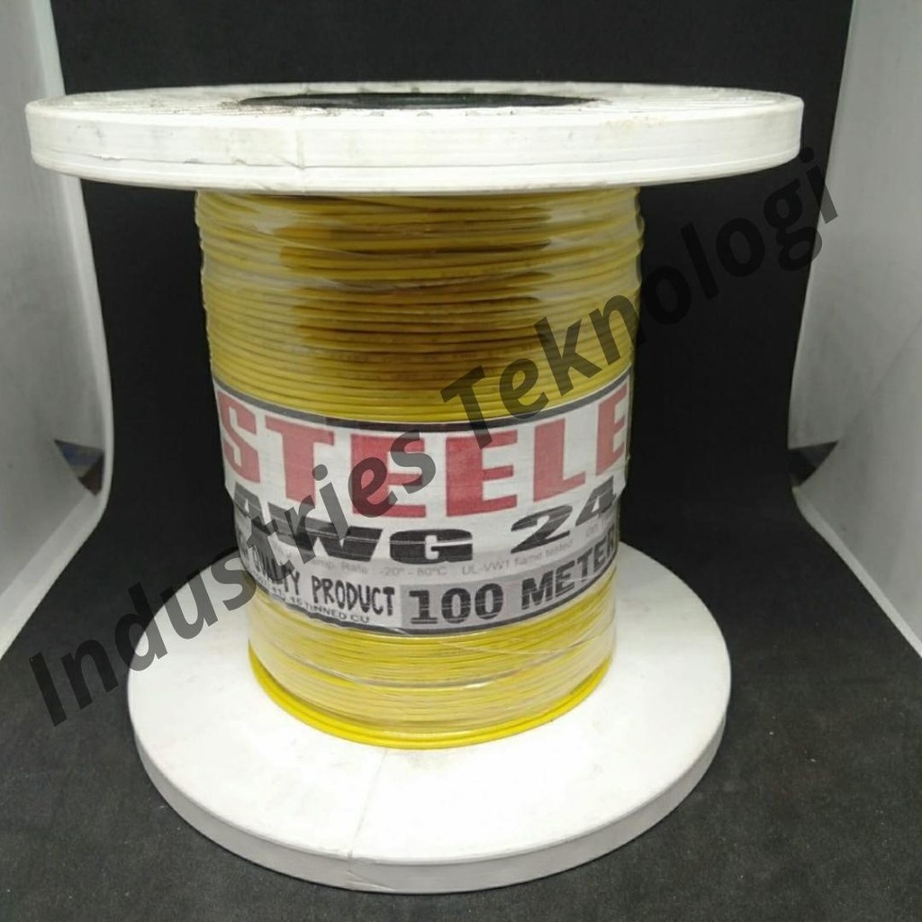 KABEL AWG 24 100 METER + ROLL cable serabut putih tembaga lapis perak body kelistrikan motor mobil