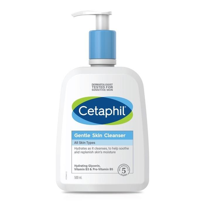 Cetaphil Gentle Skin Cleanser 500 ML Pembersih Wajah dengan Niacinamide & Glycerin untuk Semua Tipe