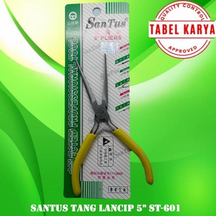 TANG JEPIT LANCIP KECIL RATA 5" INCH SANTUS ST-601