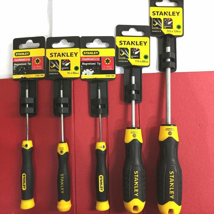 STANLEY OBENG TORX BINTANG SEGI 6 T5 T 5 T6 T 6 T7 T 7 T15 T 15 T25 25