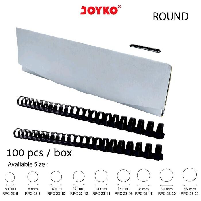 

Joyko Rpc-23-8 Ring Plastik Comb Uk.8Mm / Lingkaran Plastik Jilid F4 / Spiral Jilid Round Folio