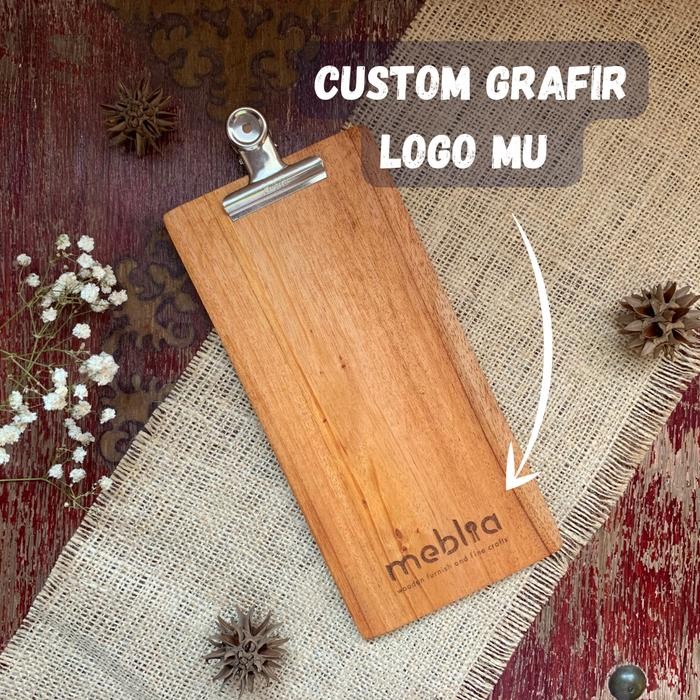 

[Free Grafir] Lola Wooden Bill Holder Papan Bill Tagihan Cafe Resto