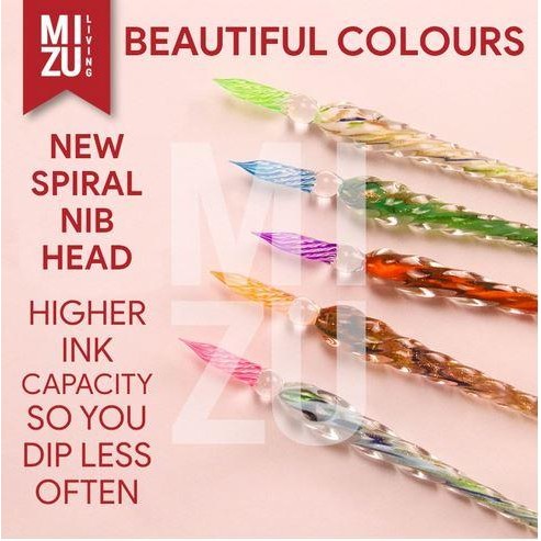 

Calligraphy Glass Dip Pen Set - Set Dip Pen Kaca Dan Tinta 5 Warna