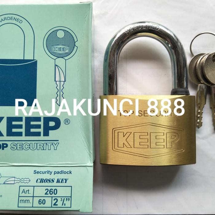 GEMBOK KEEP 60MM CROSSKEY (ANAK KUNCI BINTANG / BELIMBING)