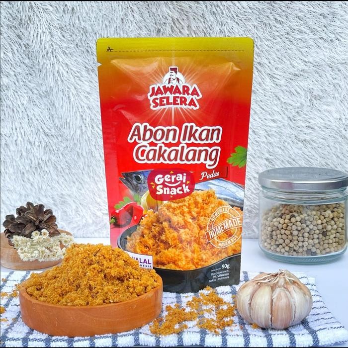 

3YC3 Abon Ikan Cakalang Rasa Pedas Jawara Selera Lauk Instan Praktis