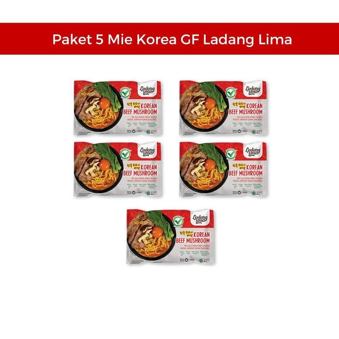 

H48Y Paket 5 Mie Korea Gluten Free Ladang Lima