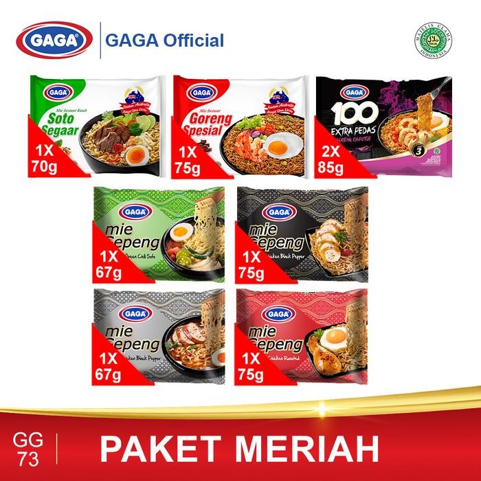 

H48Y Gaga Mie Goreng, Soto Segaar, Gepeng Goreng, Gaga100 Chipotle (Gg73)