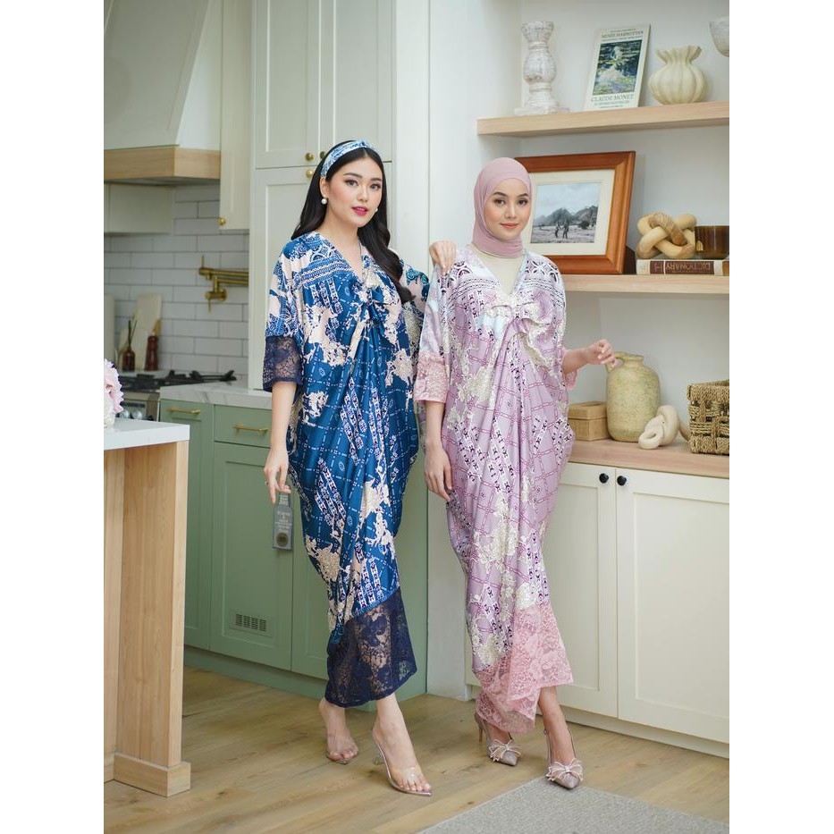 Missnomi - Alhena Kaftan Brokat / Kaftan Premium / Baju Wanita / Kaftan Couple Motif Muslim Panjang