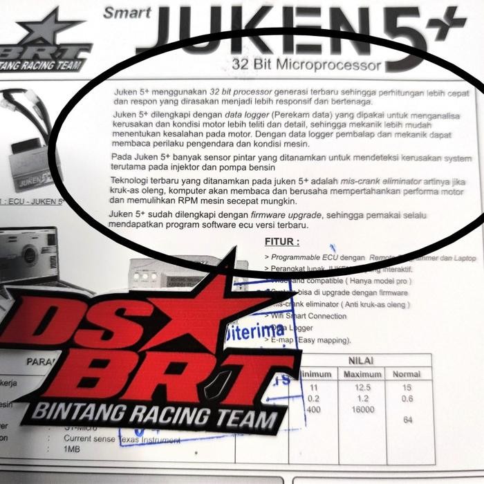 Ecu Brt Juken 5++ Plus Beat Scoopy Spacy Vario 110 Fi Stater Kasar