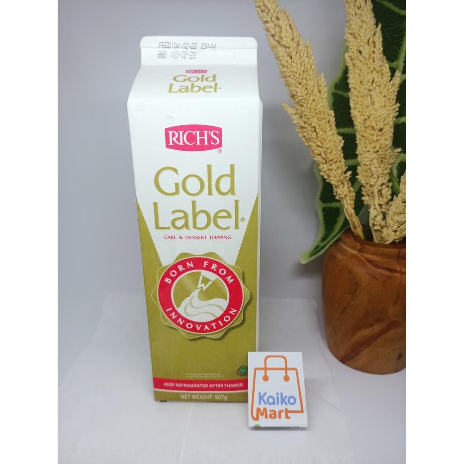 

RICH WHIP TOPPING GOLD LABEL 907ML