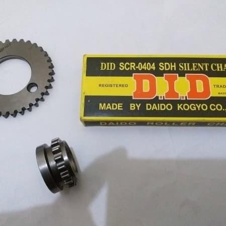 Daytona - Rantai Keteng Did Megapro Tiger 4 Lapis Lengkap Gir Timing Atas Bwh