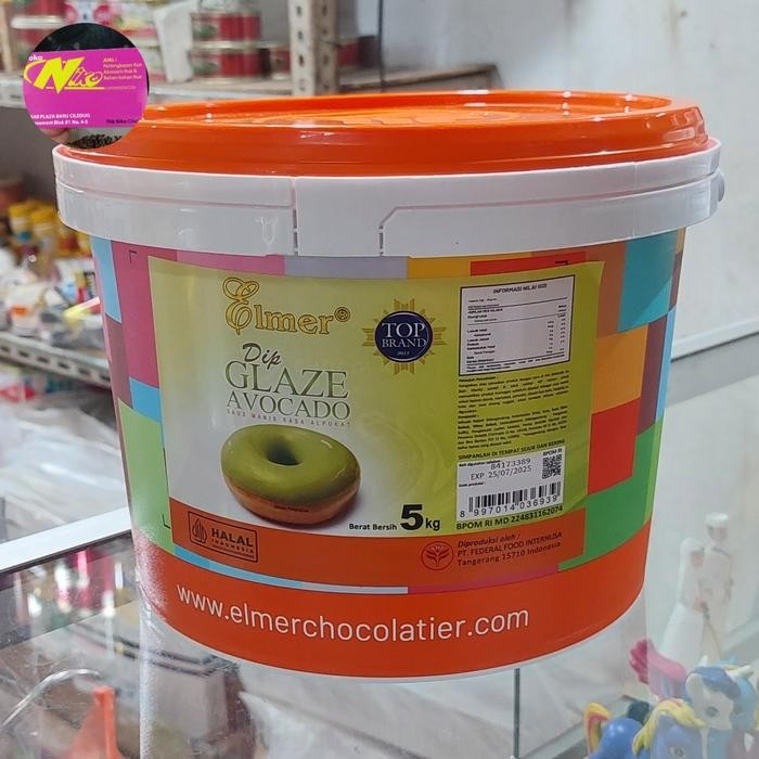 

elmer dip glaze avocado 5 kg khusus grab dan gojek