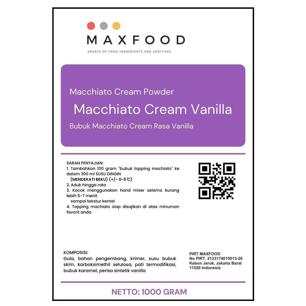 

1 KG MACCHIATO VANILLA / BUBUK MACCHIATO RASA VANILLA
