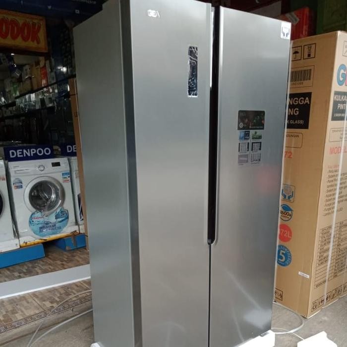 Kulkas Gea G2D472, Gea Side By Side Inox, 472Liter