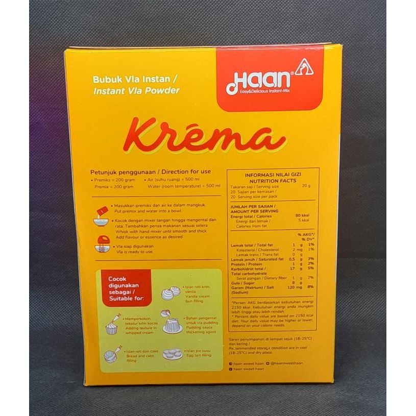 

Haan Krema Bubuk Vla 400g