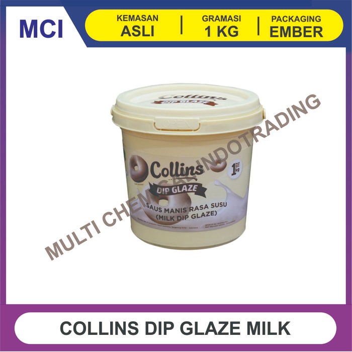

COLLINS DIP GLAZE 1 KG - TOPPING DONAT PISANG NUGGET - MILK SUSU