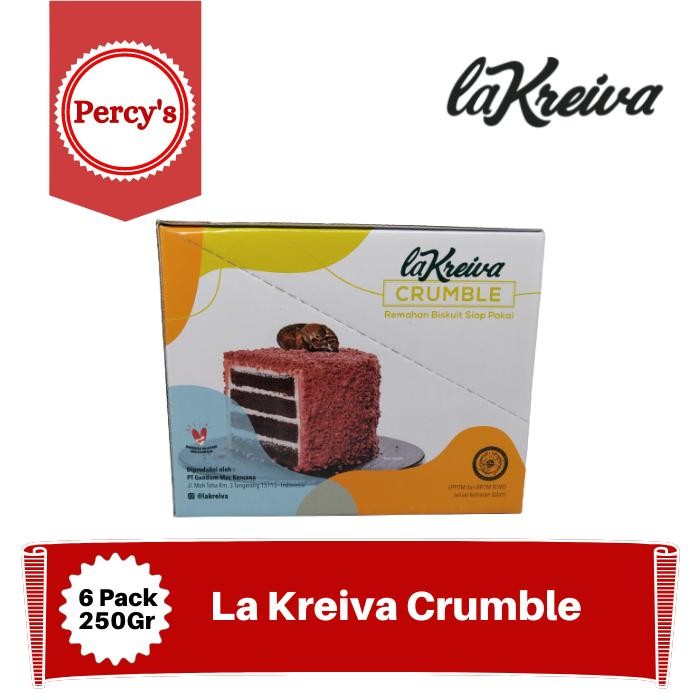 

La Kreiva Crumble 6x250 Gr (Remahan Biskuit) - Coklat, Ori, Matcha,dll