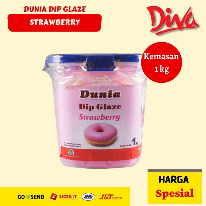 

[1kg] Dunia Dip Glaze Strawberry / Glaze Donat Strawberi Selai