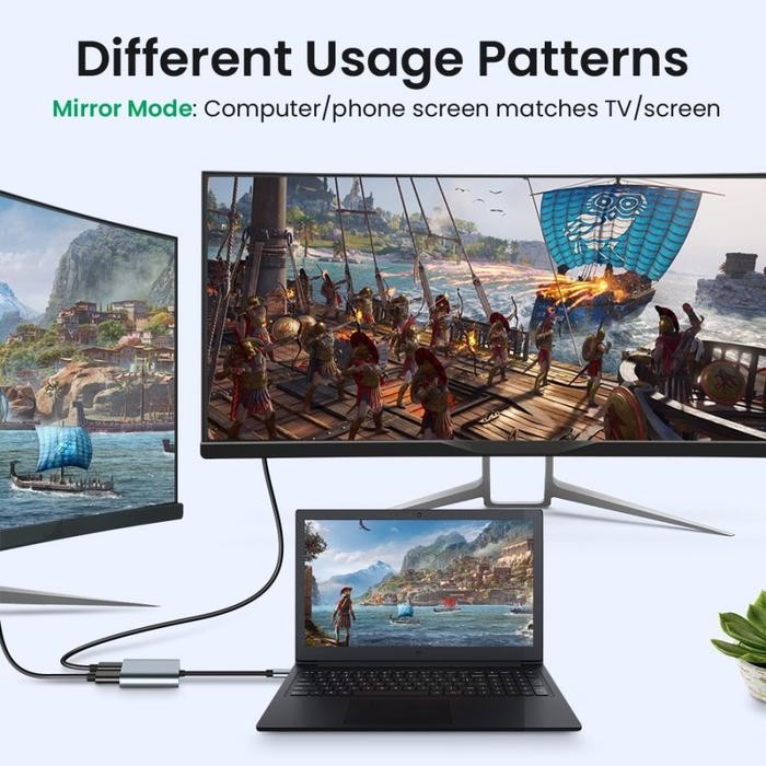 Populer Hub 4 In 1 Usb Type C To Dual Hdmi, Usb-C Power Delivery, Usb 3.0