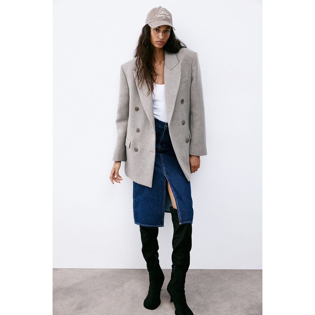 H&M ROK JEANS DENIM PANJANG LUTUT