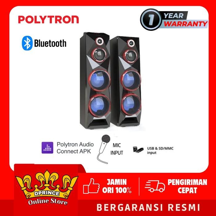 Polytron Pas8C28 Active Speaker Bluetooth Radio Fm Pas 8C28