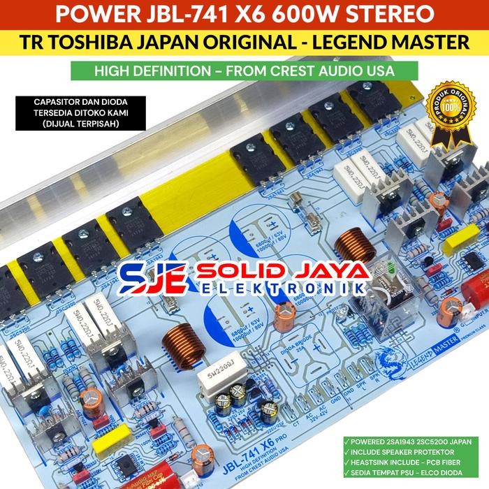 Kit Power Amplifier For Jbl-741 X6 Power Hi Fi Hi-Fi Amplifier Stereo 600W 600 Watt W Jbl741 X6