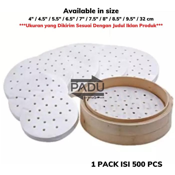 

DIMSUM PAPER 4" / 10.5 CM (WHITE) - 500PCS KERTAS ALAS DIMSUM