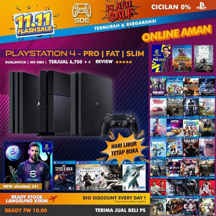 Sony Ps4 Pro/Slim/Fat 500 Gb 1 Tb Fullgames Garansi