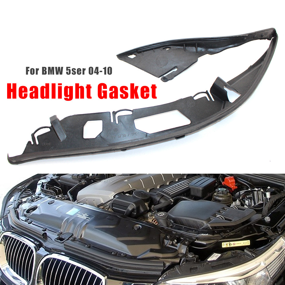 Headlight Lens Gasket Rubber Seal Left Right Side for BMW E60 5