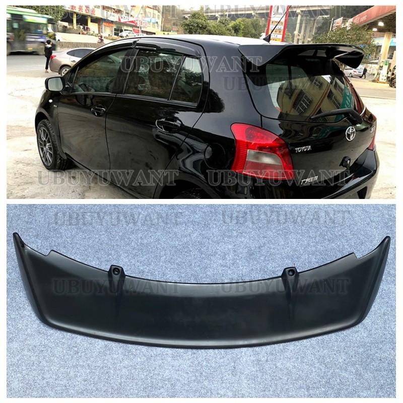 For Toyota Yaris Spoiler ABS Material Car Rear Wing Primer Color Rear