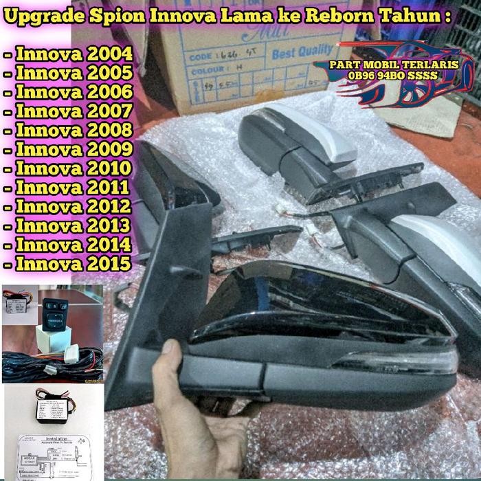 Upgrade Spion Lipat Inova / Innova 2005-2015 Model Reborn Pnp Car Lengkap