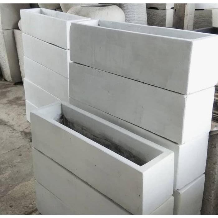 Mode Vintage Indi Terazzo Pot Panjang Teraso Putih Bahan Teraso Cacah