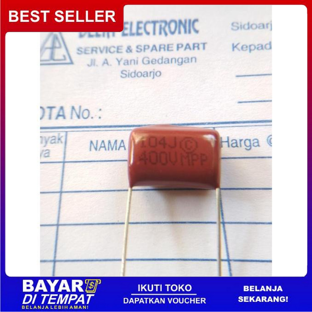 FREE ONGKIR CAPASOR MILAR 100N CAPASOR MILAR 104 / 400V  BISA COD
