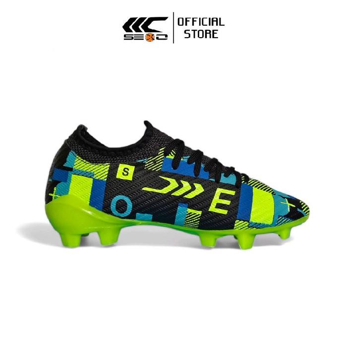 Lotto Sproty - Sepatu Bola Graffito Fg Junior Black/Stabilo Boots - Sepatu Bola Anak