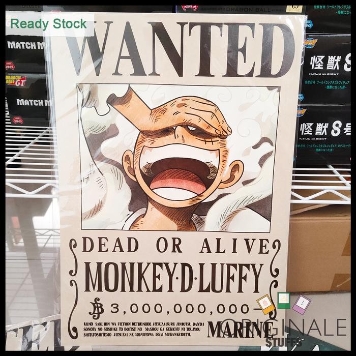 MUGIWARA STORE ONE PIECE MARINE ISSUED OFFICIAL WANTED POSTER ORIGINAL MONKEY D LUFFY 3,000,000,000-