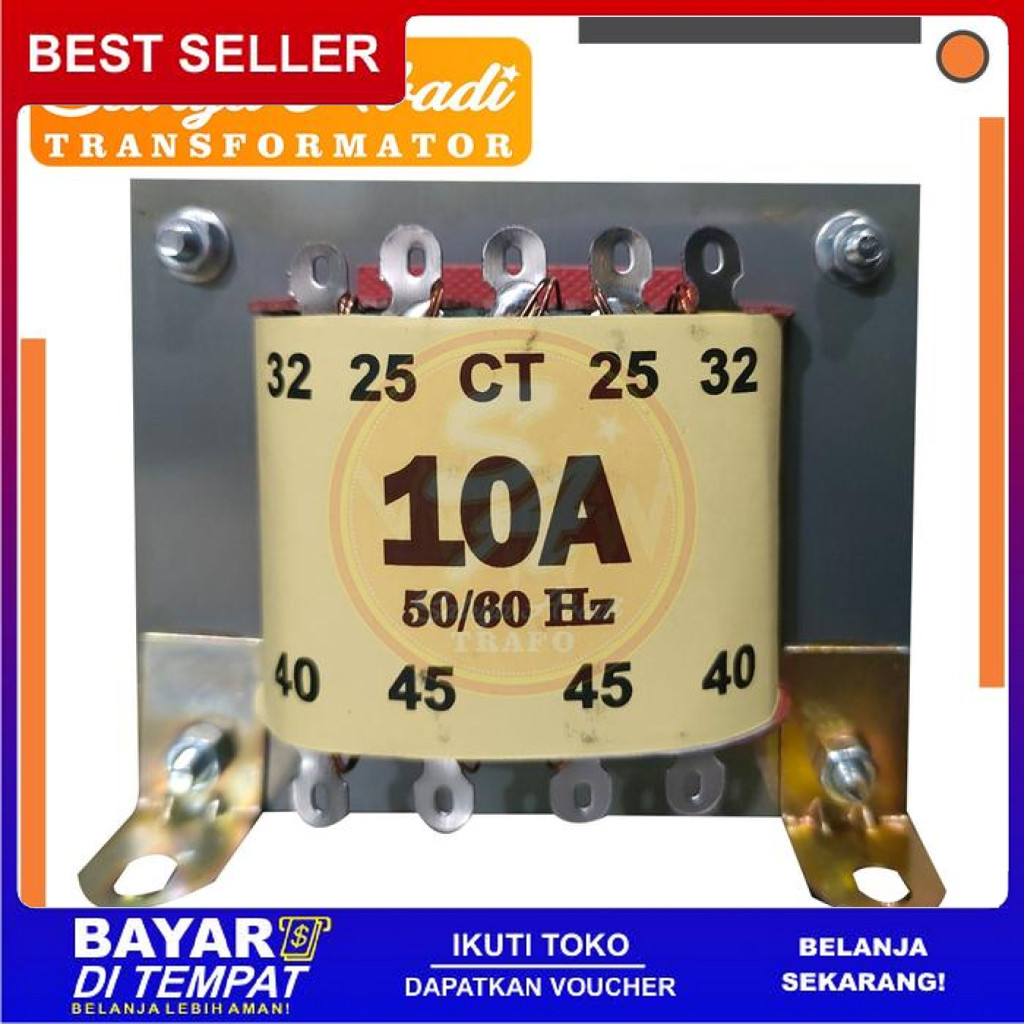 FREE ONGKIR TRAFO 10 AMPERE CT 45 MURNI BAGUS BISA COD