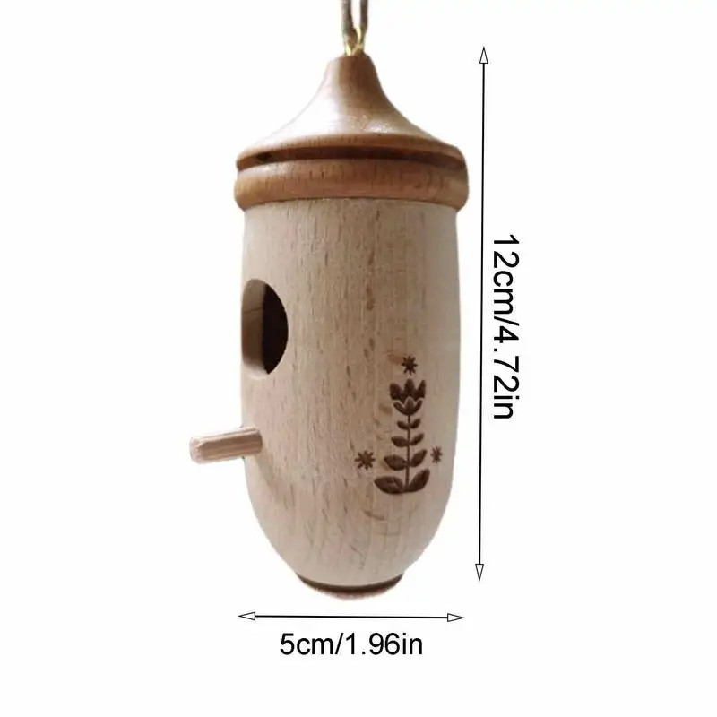 

Wooden Hummingbird House Wild Bird For Outdoor Hanging Feeder For Outdoor Garden Yard Decoration