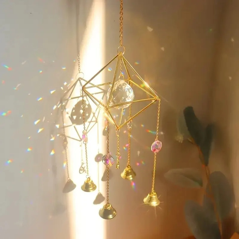 

1 Piece, Colorful Metal Rainbow Star Moon Wind Chimes, Sun Catcher Outdoor Window Home Decoration