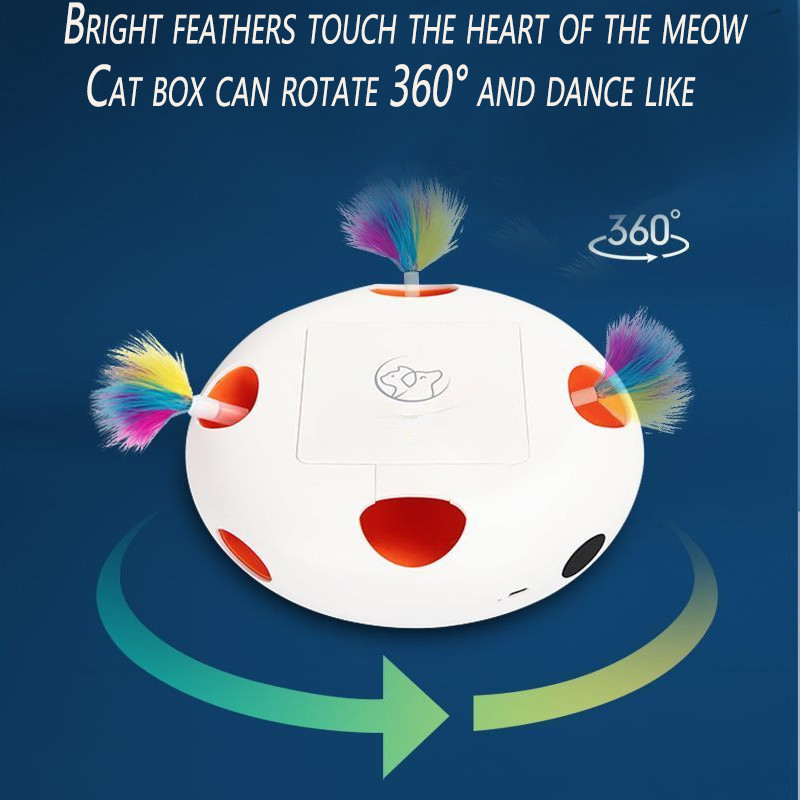 

Cat Toys, Interactive Cat Toys for Indoor Cats, Smart Interactive Kitten Toy, Automatic 7 Holes Mice