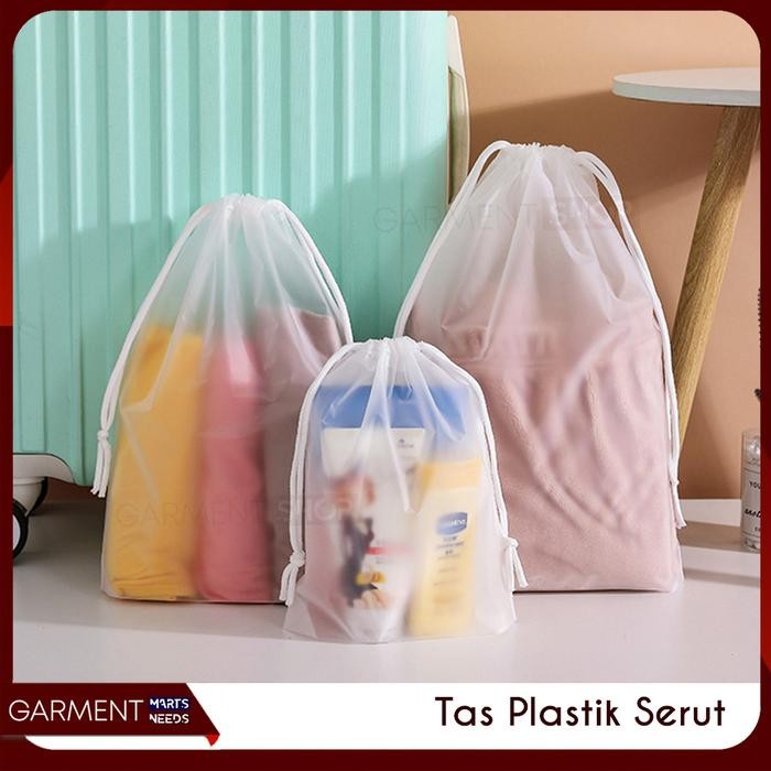 Travel Pouch Organizer Serbaguna Tas Serut Make Up Kosmetik Beruang Lucu Impor plastik