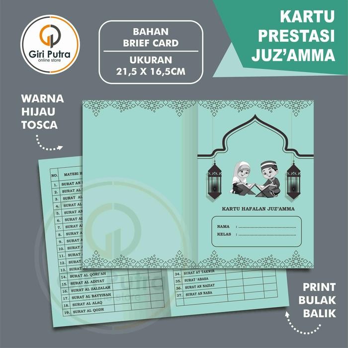 

ORIGINAL KARTU HAFALAN JUZ'AMMA / KARTU ISI 50 LEMBAR READY STOCK