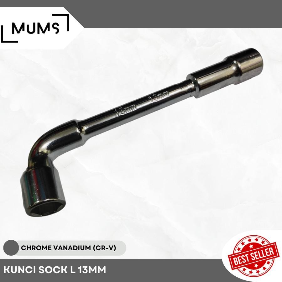 ANK NIAGA22 - GROSIR TERMURAH Kunci Sock L Double Sok Key 2 Way 13 mm - Kunci Sok Shock DR 1/2" 6PT 
