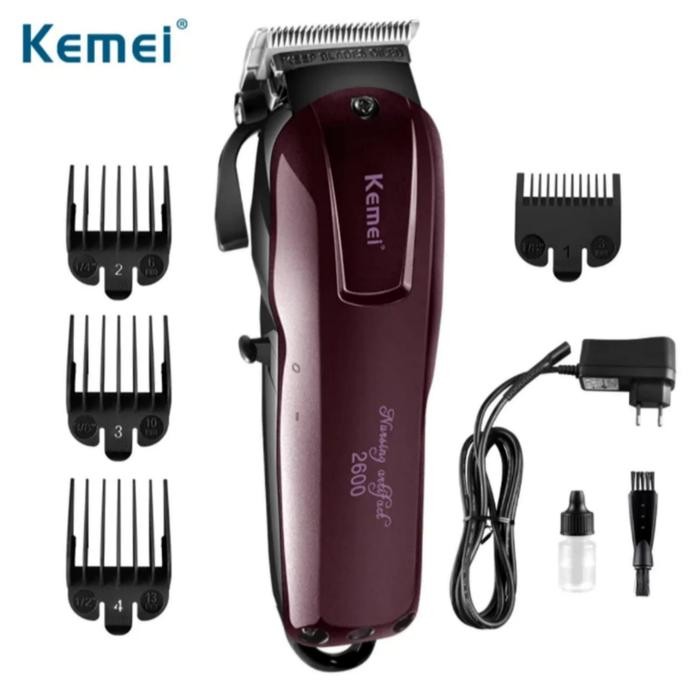 Alat Cukur Rambut Elektrik Cordless KEMEI KM-2600 / Mesin Cukur Rambut / Mesin Cukur Kemei KM-2600